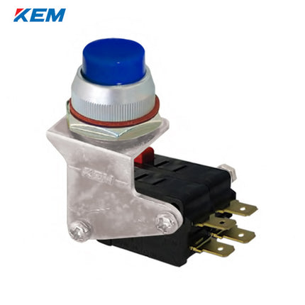 KEM Push Button Switch, Non-Illuminated, Ø16mm, Projecting, Blue, KP-16-2B, AC250V 8A 2a2b