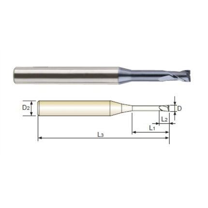 YG-1 4G MILLS Rib End Mill 2F 4SRIE2-100-30 D10X10X15(30)X75 (SEM84510030)