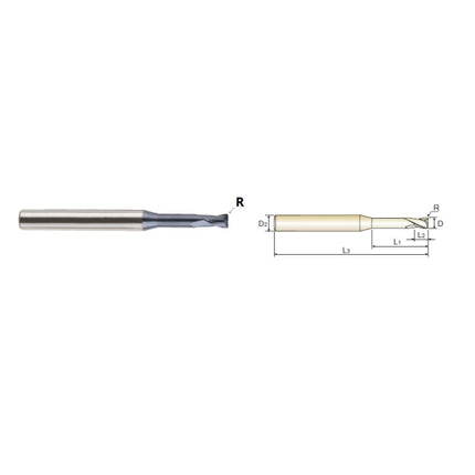 YG-1 4G MILLS Rib End Mill, 2F 4SRIE2-015-18 D1.5X4X2.3(18)X50 (SEM84501518)
