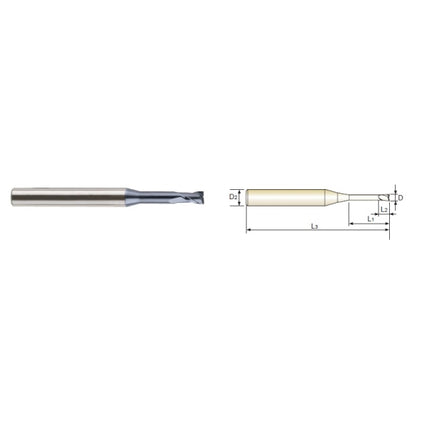 YG-1 4G MILLS Rib End Mill, 2F 4SRIE2-004-1 D0.4X4X0.6(1)X40 (SEM84500401)