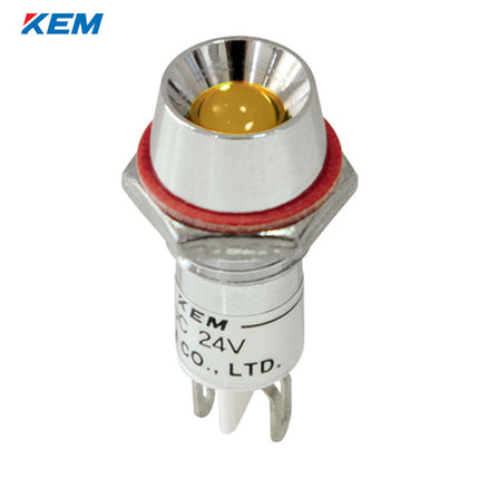 KEM KEM LED Indicator Light, Ø10mm, Standard-Brightness, AC220V, Yellow (Pack of 100) KL-10A220Y