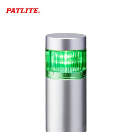 PATLITE Signal Tower Light, LED, Silver Body, 1-Tier, Green, DC24V LR6-102WJNU-G
