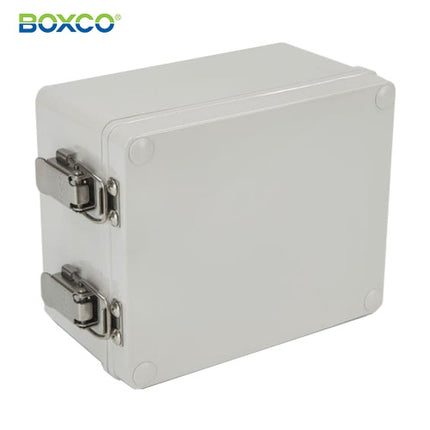 BOXCO Terminal Box, Plastic Enclosure, Hinge Type, ABS, Gray Cover BC-AGH-231409