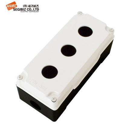 SEGIBIZ Push Button Box, Aluminum, 3-Hole SG-CB-3003