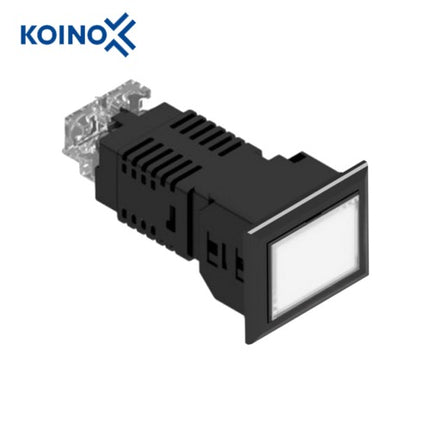 KOINO LED Cluster Indicator Light, Square, White, 1x1, 1 Cell KH-5040L-DC110PCK