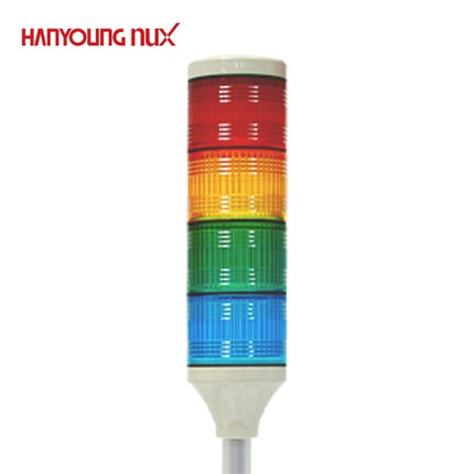 HANYOUNG Signal Tower Light, Steady Only, 4-Tier STS060-C514L