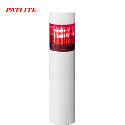 PATLITE Signal Tower Light, LED, Ø40mm, 1-Tier, White Body, Red, Adjustable Angle Bracket, DC24V LR4-102QJNW-R