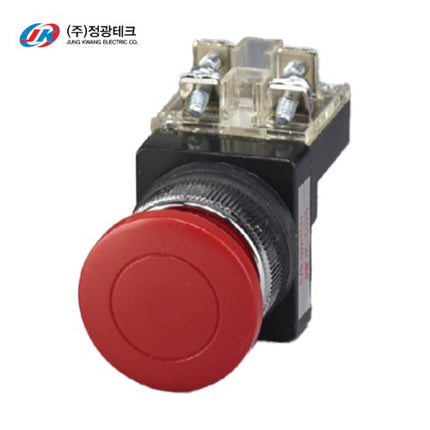 JUNGKWANGTECH Emergency Push Button Switch, Ø25, Red, 1a1b JK-50-25-R-1