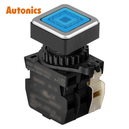 AUTONICS Push Button Switch, Illuminated, Momentary, Ø30mm, Blue, A1 B1, AC SQ3PFS-P3BABLM
