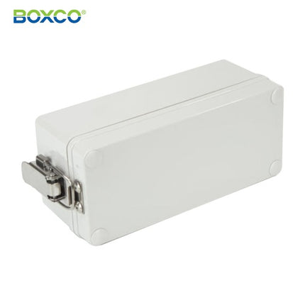 BOXCO Terminal Box, Plastic Enclosure, Hinge Type, ABS, Gray Cover BC-AGH-180808