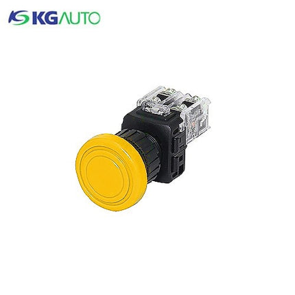 KG AUTO Emergency Stop Switch, Ø25, Non-Illuminated, Yellow, KGE-C4B1Y 1a1b