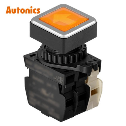 AUTONICS Push Button Switch, Illuminated, Momentary, Ø30mm, Yellow, A1 B1, AC SQ3PFS-P3YUABL