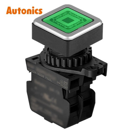 AUTONICS Push Button Switch, Illuminated, Momentary, Ø30mm, Green, A1, DC SQ3PFS-P3GADM