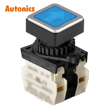 AUTONICS Push Button Switch, Illuminated, Momentary, Ø30mm, Blue, B2, AC SQ3PFS-P3BL2BLM