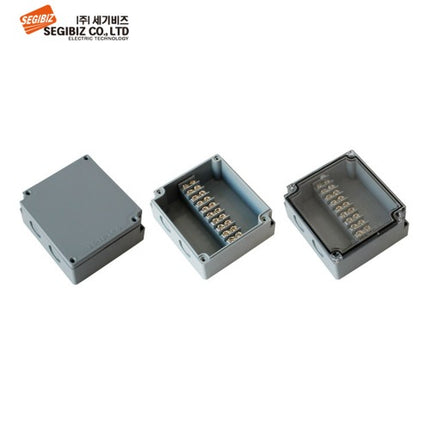 SEGIBIZ Terminal Box, Plastic Pin Box, Gray SG-TB-10P15G