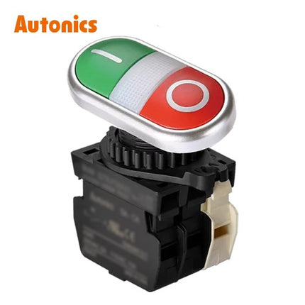 AUTONICS I/O Push Button Switch, Illuminated, Momentary, AC Type, A1B1 S2TR-P3WABL