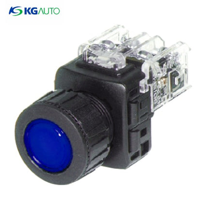 KG AUTO Push Button Switch, Non-Illuminated, Ø25mm, Blue, Momentary, KGF-CM2A 2a2b