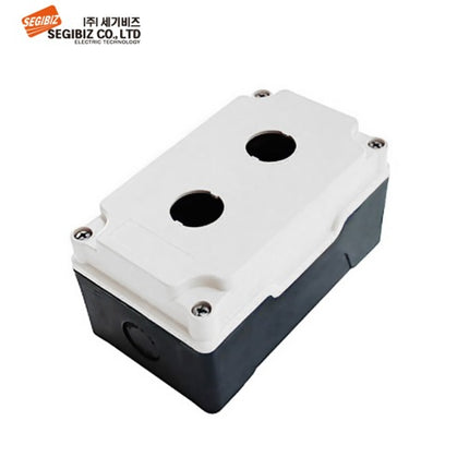 SEGIBIZ Push Button Box, Plastic, 2-Hole, Ø30, 70 mm, White SG-PB-300270W