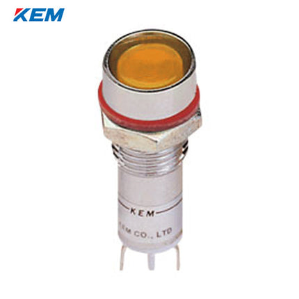 KEM KEM LED Indicator Light, Ø12mm, High-Brightness, AC110V, Yellow KLFU-12A110Y