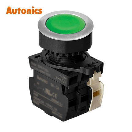 AUTONICS Push Button Switch, Non-Illuminated, Ø30mm, Green, 2a1b S3PF-P1G2AB