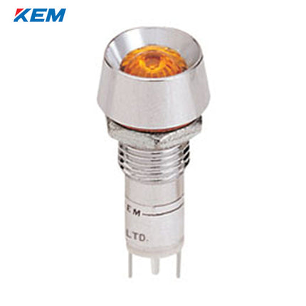 KEM KEM LED Indicator Light, Ø10mm, High-Brightness, DC48V, Yellow KLBRAU-10D48Y