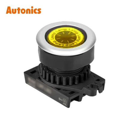 AUTONICS Pilot Lamp, LED, Round, Flush Mount, Ø30, Yellow, Head Only L3RF-L3Y