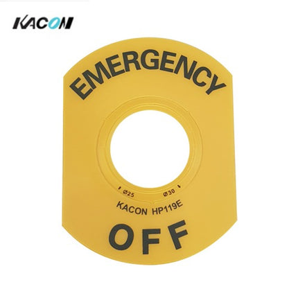KACON Nameplate, OFF HP119E