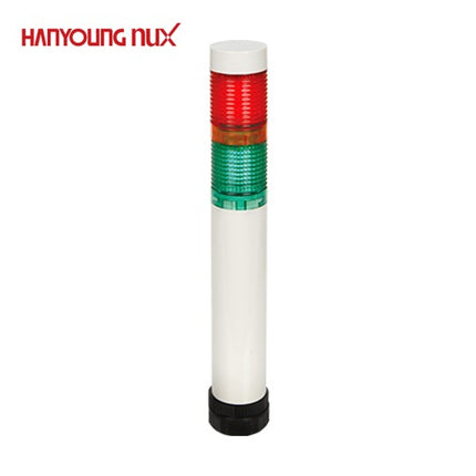 HANYOUNG Signal Tower Light, Steady Only, 2-Tier STE025-D512N