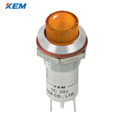 KEM KEM LED Indicator Light, Ø12mm, High-Brightness, AC110V, Yellow KLCU-12A110Y