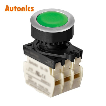 AUTONICS Push Button Switch, Non-Illuminated, Ø30mm, Green, 3b S3PF-P1G3BM