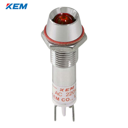 KEM KEM LED Indicator Light, Ø8mm, High-Brightness, AC220V, Red KLRAU-08A220-R