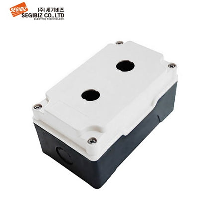 SEGIBIZ Push Button Box, Plastic, 2-Hole, Ø22, 70 mm, White SG-PB-220270W