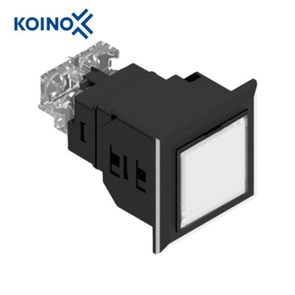 KOINO LED Cluster Indicator Light, Square, White, 1x1, 1 Cell KH-5020L-12
