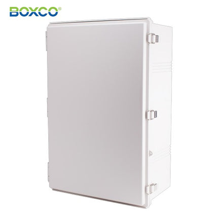 BOXCO Terminal Box, Plastic Enclosure, Hinge Type, ABS, Gray Cover BC-AGP-406023
