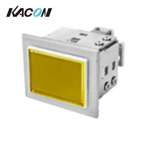 KACON Pilot Lamp, General Purpose, Rectangular, Ø40, Yellow, DC100V SL40-111Y