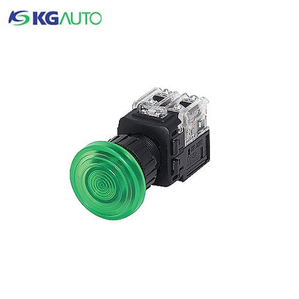 KG AUTO Emergency Stop Switch, Ø25, Illuminated, Yellow, KGEX-C4BV22Y, 110V 220V AC 2a2b