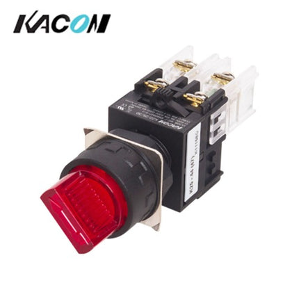 KACON Selector Switch, 2-Position, Ø25mm, Blue, Momentary, DC24V K25-47B-S2R