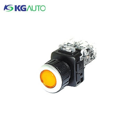 KG AUTO Push Button Switch, Non-Illuminated, Ø25mm, Black, Momentary, KGF-JM1B 1a1b