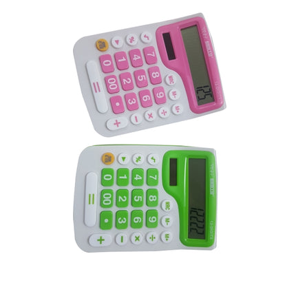 HANDO Color Calculator, 12-Digit (Green/Pink) BESTO-