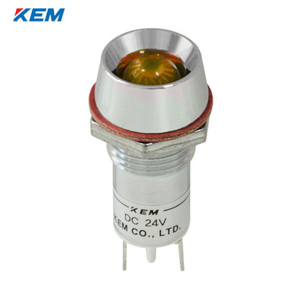 KEM KEM LED Indicator Light, Ø12mm, High-Brightness, DC12V, Yellow KLRAU-12D12Y