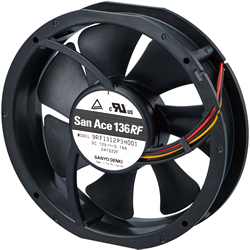 SANYO DENKI Round DC Cooling Fan (136×28RF), 9RF13