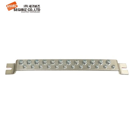 SEGIBIZ Grounding Busbar Terminal Block (Ground Bar), 2-Row, 24P SG-EB2-24P