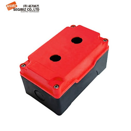 SEGIBIZ Push Button Box, Plastic, 2-Hole, Ø22, 70 mm, Red SG-PB-220270R