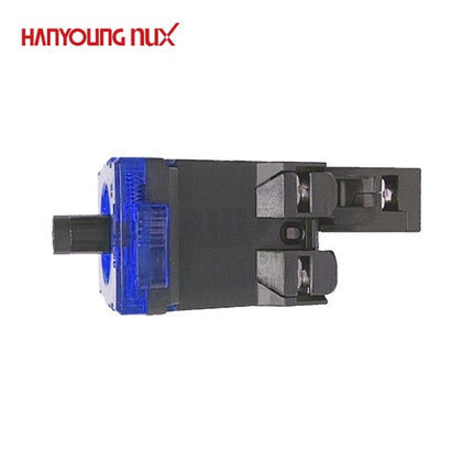 HANYOUNG Illuminated Push Button Switch, Contact Block, Bottom Contact, Blue Cap AR-110A0A