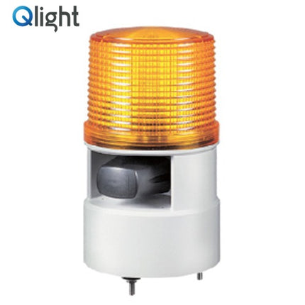 QLIGHT Warning Light, Ø125, Built-in Buzzer, Yellow S125DL-WM-110-A