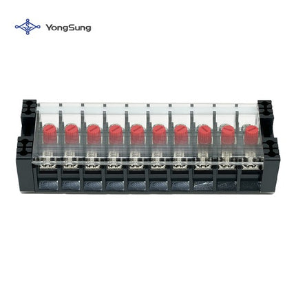 YONGSUNG Short-Circuit Terminal Block, 10P, Mixed Type, Steel Bolt YSCT-10AM