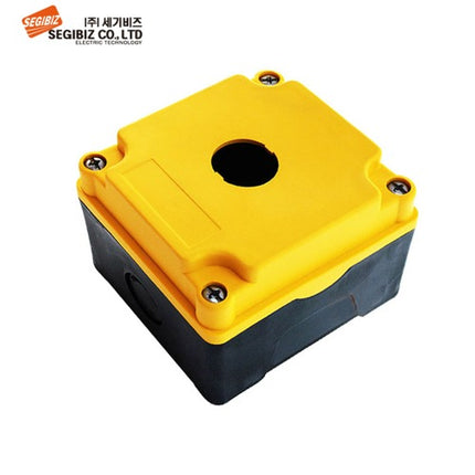 SEGIBIZ Push Button Box, Plastic, 1-Hole, Ø30, 70 mm, Yellow SG-PB-300170Y