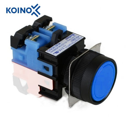 KOINO Push Button Switch, Non-Illuminated, Ø22mm, Blue, 1a Contact KH-2201B