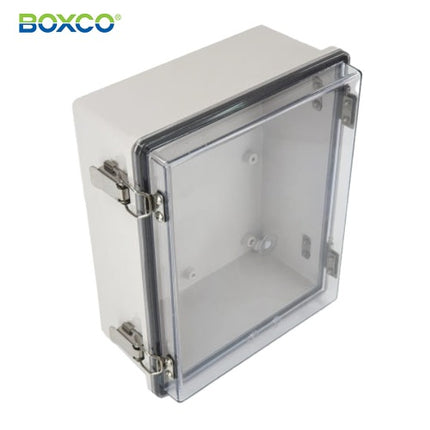 BOXCO Terminal Box, Plastic Enclosure, Hinge Type, ABS, Transparent Cover BC-ATH-405020