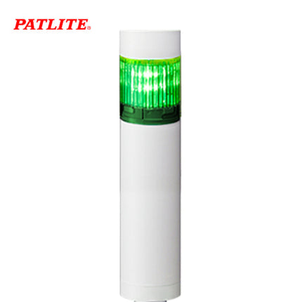 PATLITE Signal Tower Light, Ø40, 1-Tier, Silver Body, LED, Green, L-Bracket, DC24V LR4-102LJNU-G